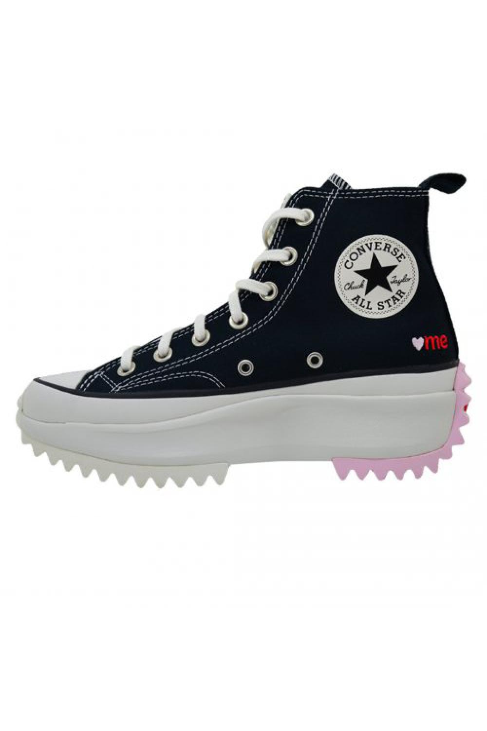 ALL STAR CONVERSE Sneaker Run Star Hike Valentines With Love - Black - White (A01598C)