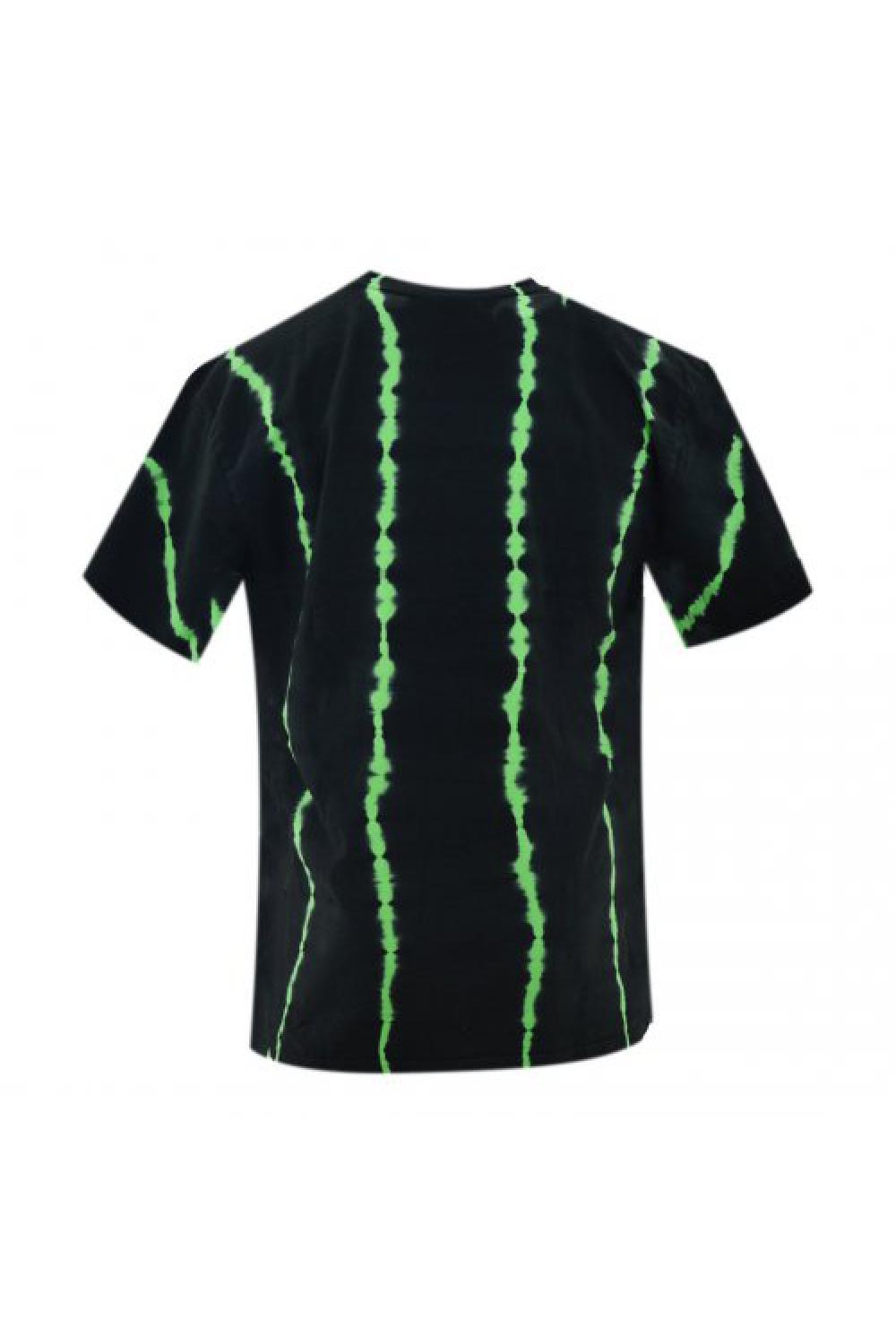 KARL KANI T-shirt Small Signature Tie Dye Unisex - Black - Green (KM221-060-1)