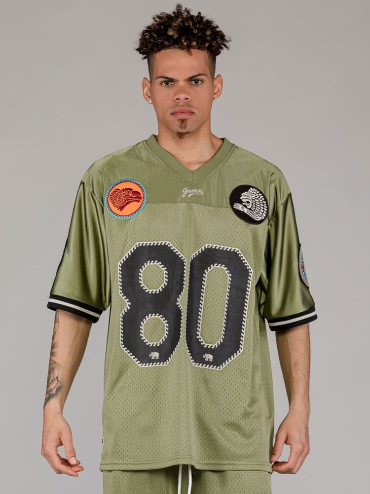 GRIMEY THE CLOUT MESH FOOTBALL JERSEY GREEN