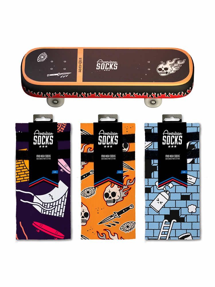 AMERICAN SOCKS Skateboard Collection Gift Box 