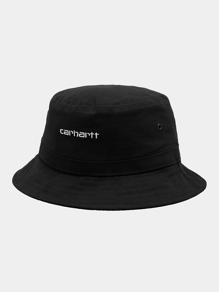 CARHARTT WIP S/S  SCRIPT BUCKET HAT BLACK