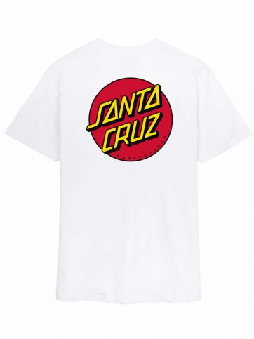 SANTA CRUZ SANTA CRUZ Classic Dot Chest T-Shirt WHITE