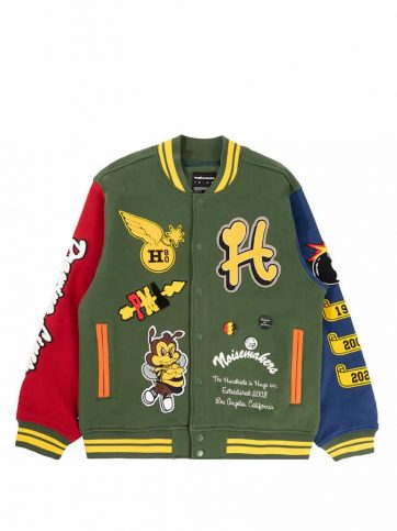 THE HUNDREDS THE HUNDREDS Replay Letterman Jacket FOREST GREEN