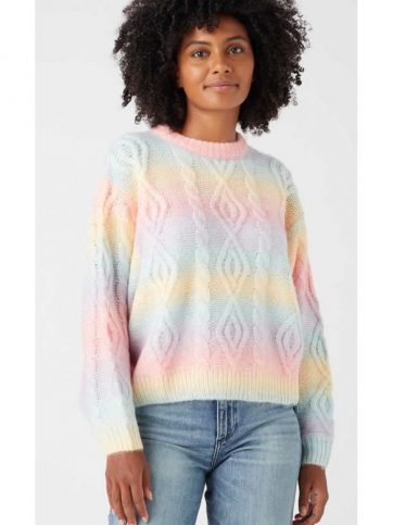 WRANGLER WRANGLER CABLE KNIT SICK PINK