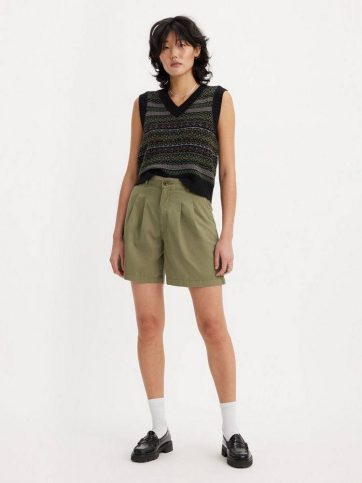 LEVIS LEVIS PLEATED TROUSER SHORT GREENS