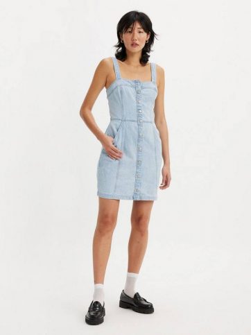 LEVIS LEVIS DREA DRESS LIGHT INDIGO - WORN IN