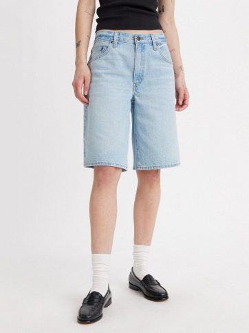LEVIS LEVI'S BAGGY DAD JORT LIGHT INDIGO - WORN IN