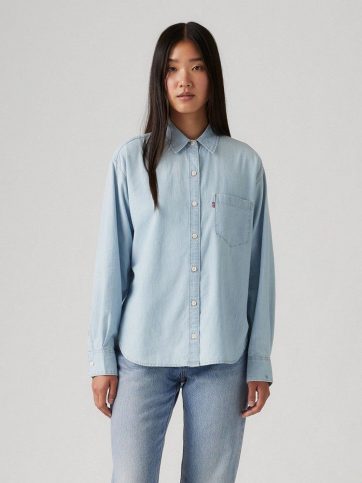 LEVIS LEVI'S HARLIE NEW BF SHIRT LIGHT INDIGO - WORN IN