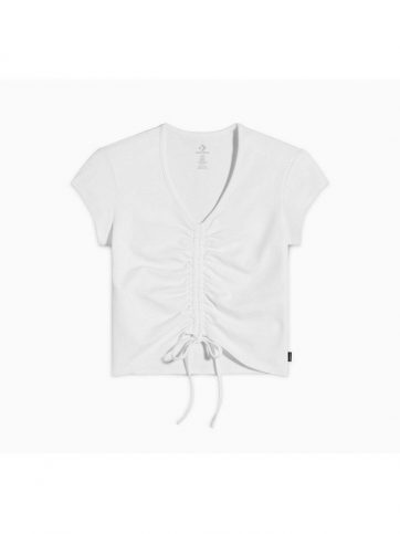 ALL STAR CONVERSE CONVERSE DRAWSTRING RUCHED SHORT SLEEVE TOP