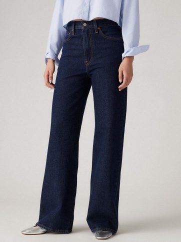 LEVIS LEVI'S RIBCAGE WIDE LEG H223 DARK INDIGO - FLAT FINISH