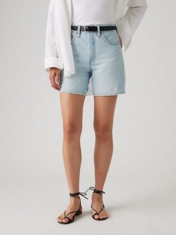LEVIS LEVI'S 501® MID THIGH SHORT LW LIGHT INDIGO - WORN IN